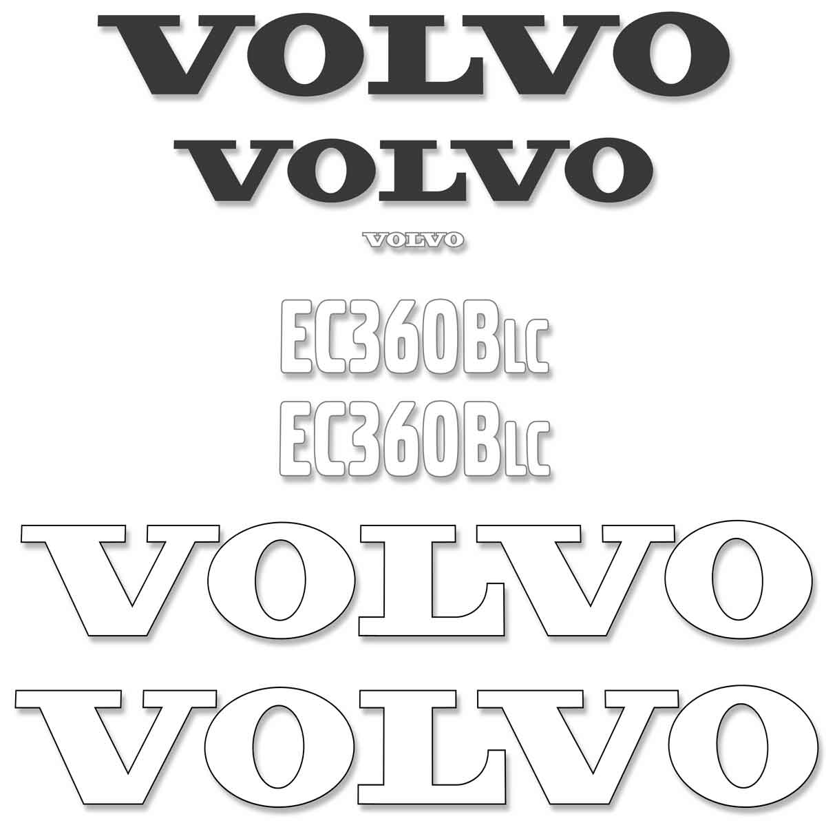 Volvo EC360B LC Decals