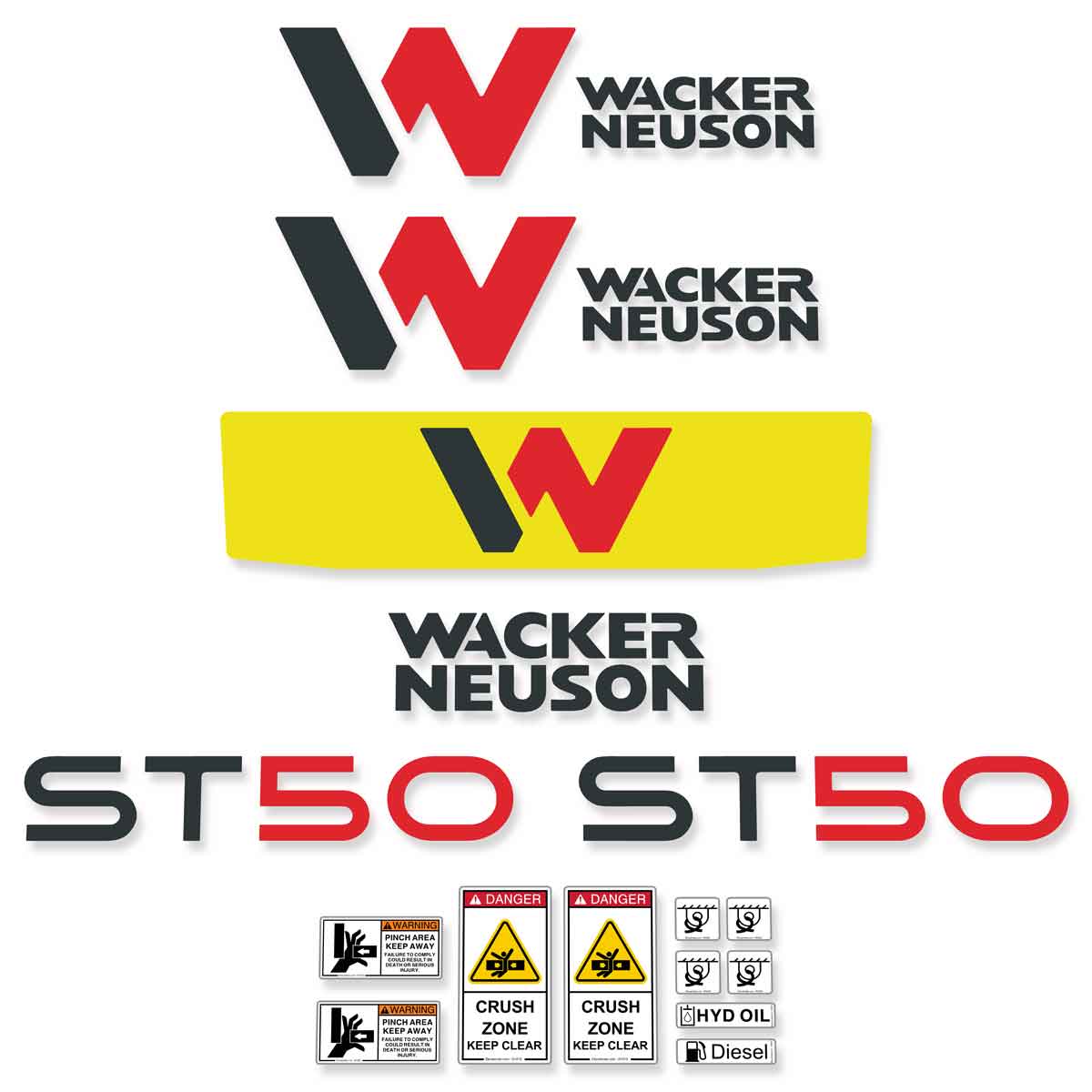 Wacker Neuson ST50 Decals