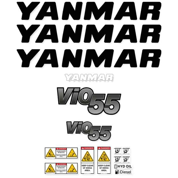 Yanmar Vio55-6b Decal Kit - Mini Excavator