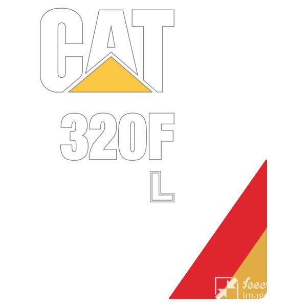 CAT 320F Model Decal