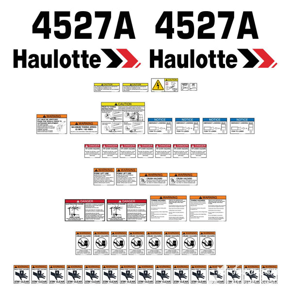 Haulotte H4527A Decal Kit - Boom Lift