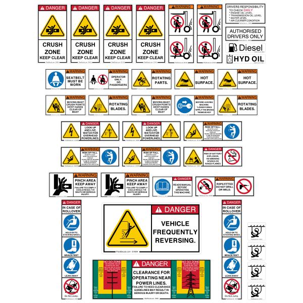 Telehandler In Use Sign Telehandler Safety Decal Kit