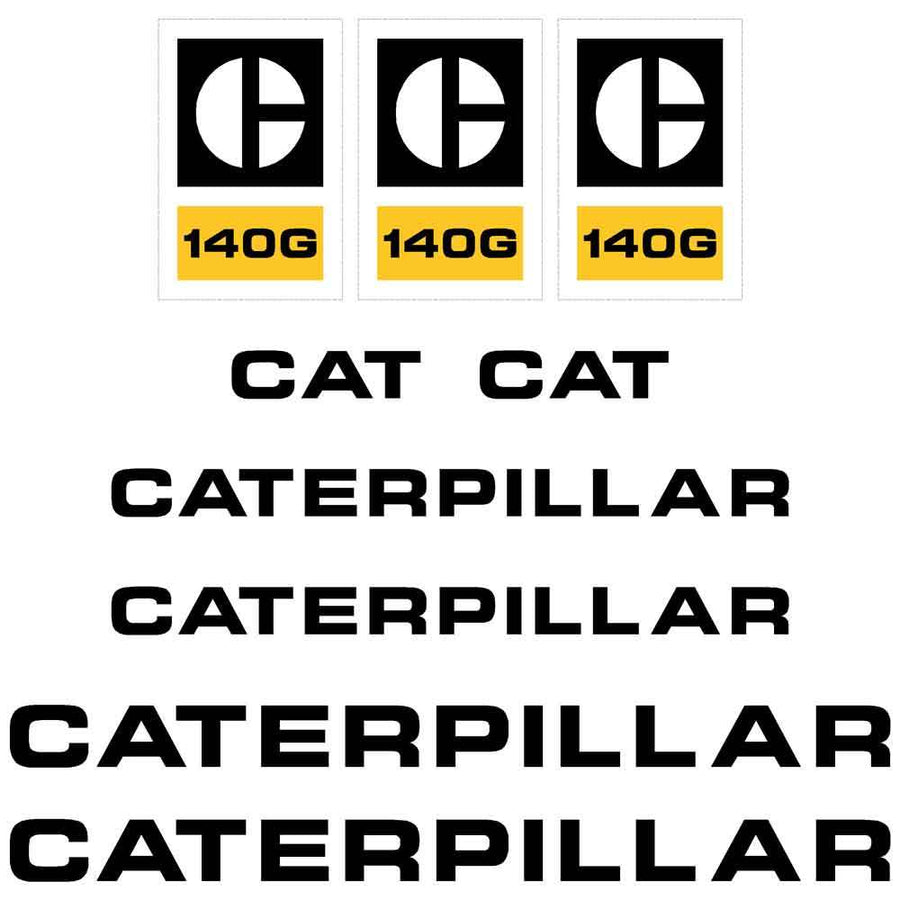 CAT 140G Decal Kit