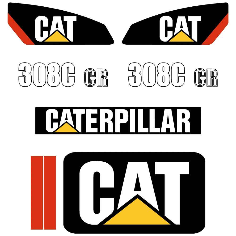 308C CR Decals Stickers