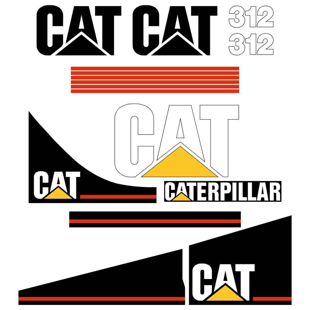 312 Decals Stickers Set