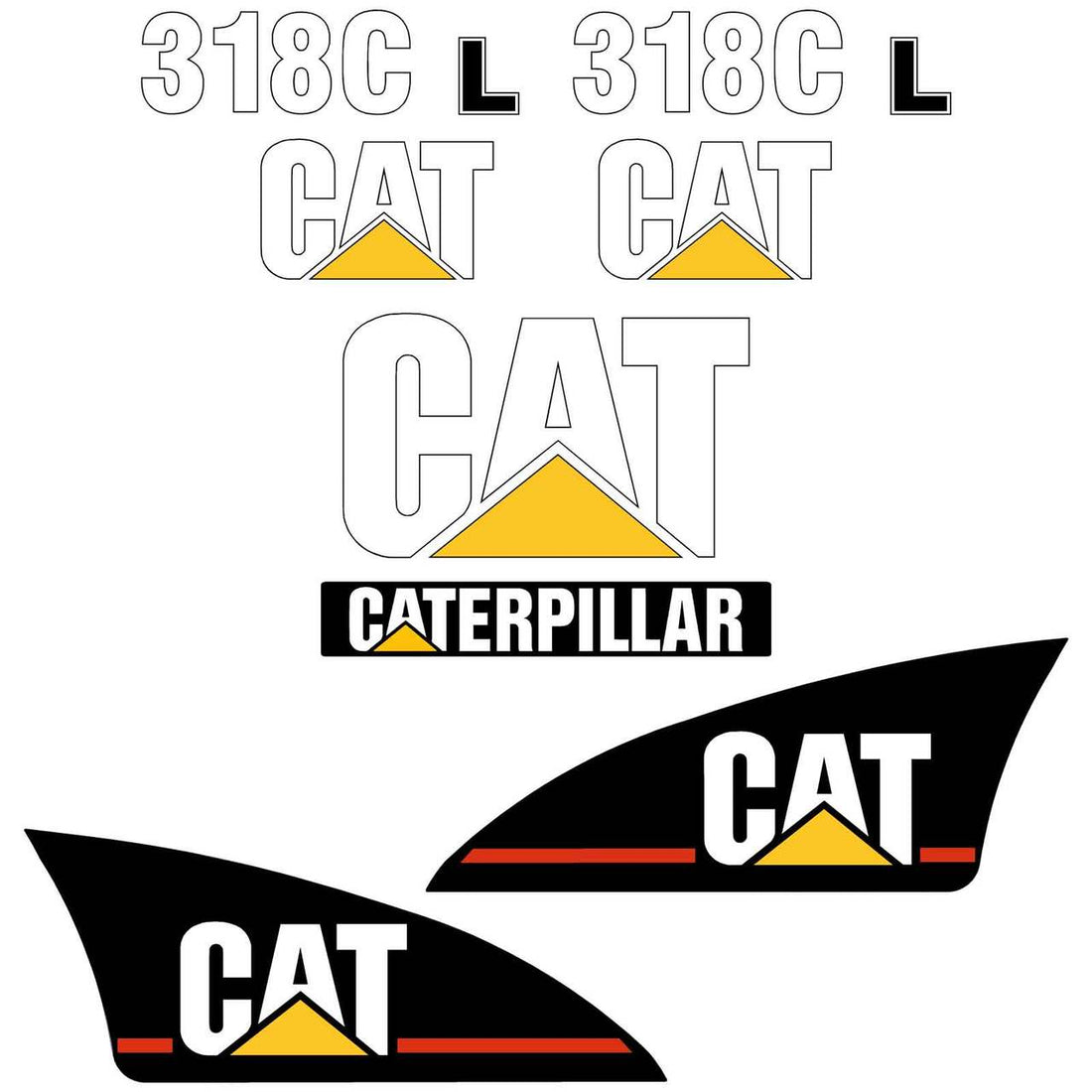 CAT 318C L Decal Kit