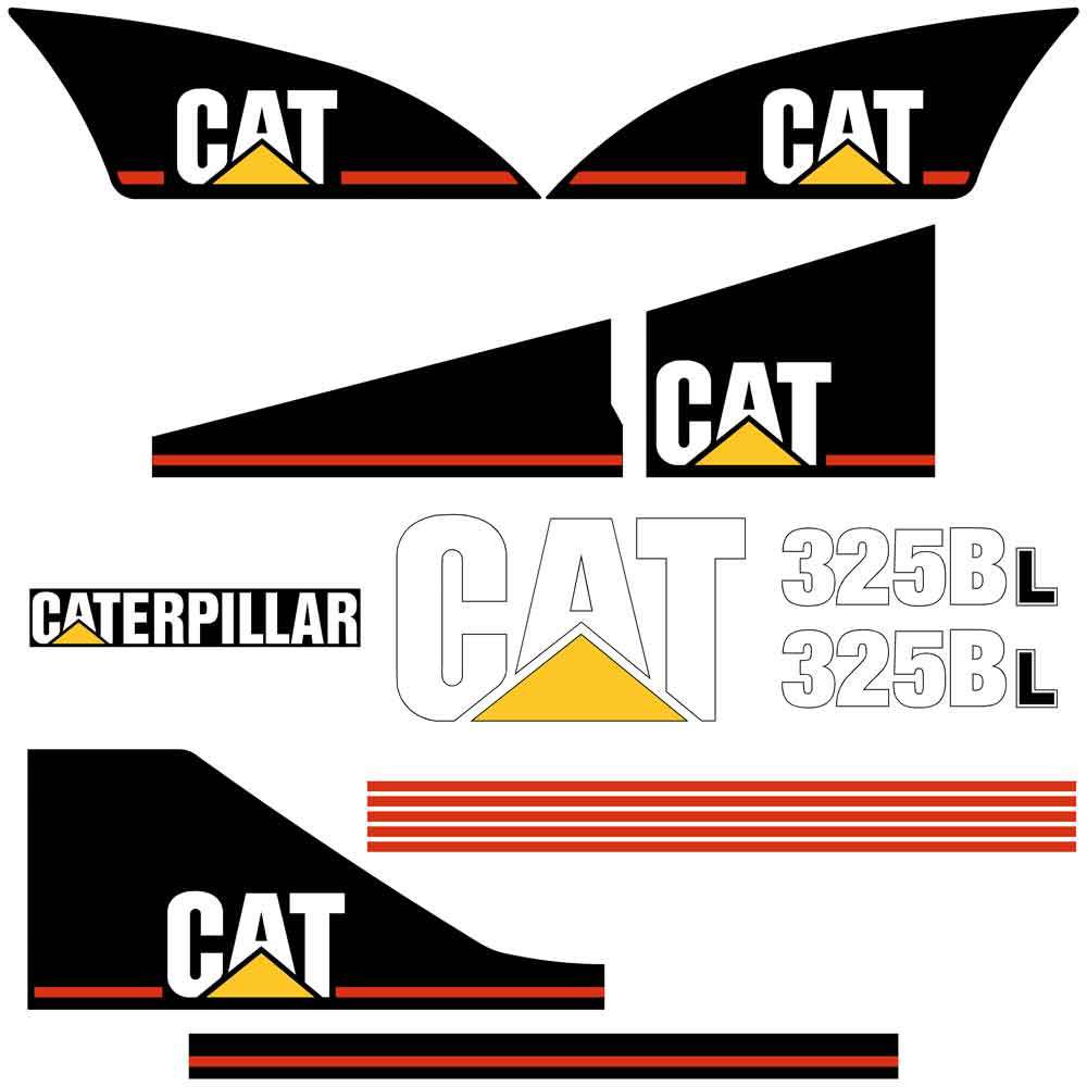 325B L Decals Stickers Set