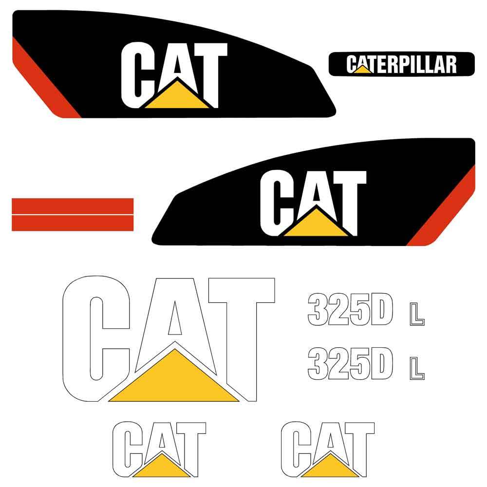 325D L N Decals Stickers