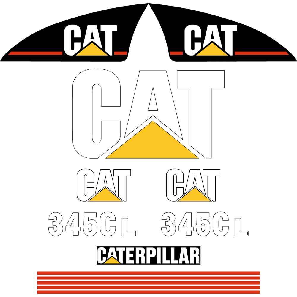 345C L Decals Stickers Set