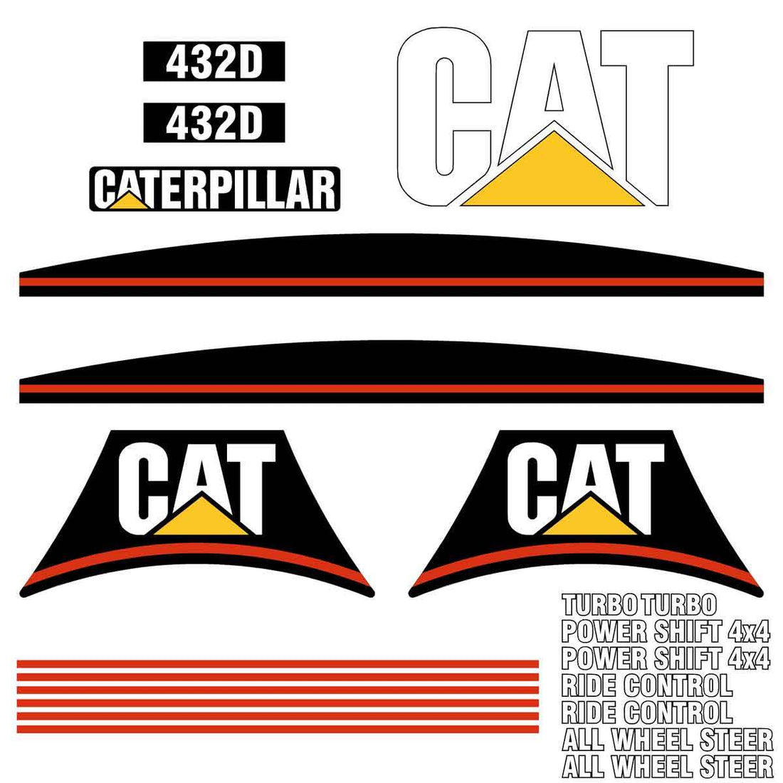 432D Decals Stickers Kit