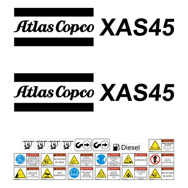 Atlas Copco XAS45 Decals