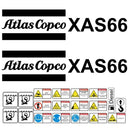 Atlas Copco XAS66 Compressor Decal Sticker Set