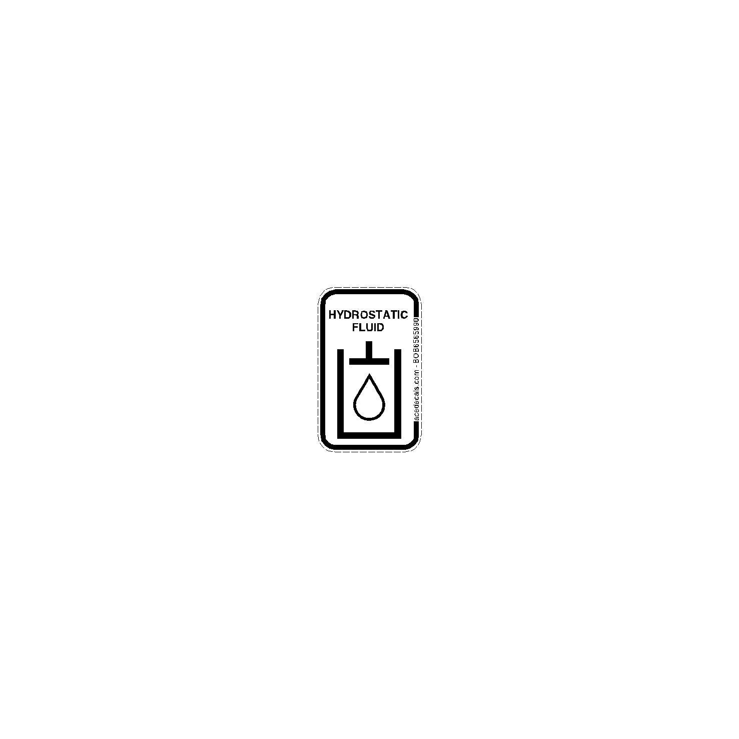 bobcat Hydrostatic Fluid Decal 6565990