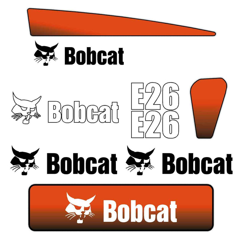 Bobcat E26 Decals - Later Model