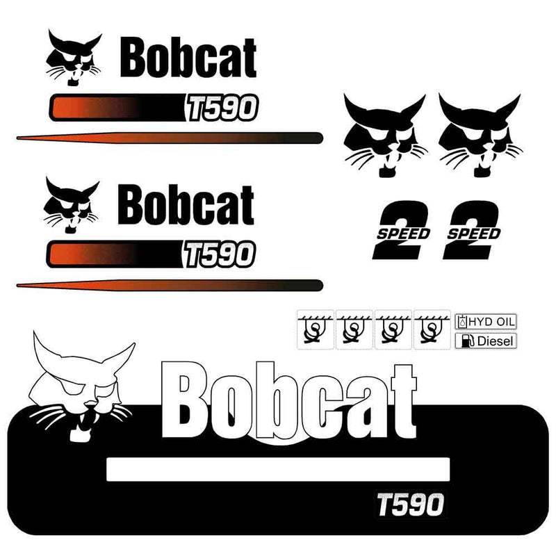 Bobcat T590 Decals Stickers