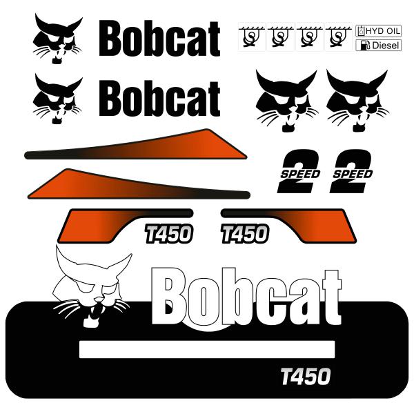 Bobcat T450 V2 Decal Kit - Skid Steer Tracked