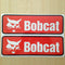 Two Bobcat Printed Orange Decals Stickers 
