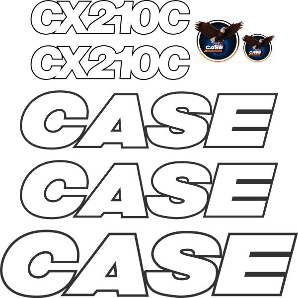 Case Machine Sticker Heavy Construction Machinery Decals & Sticker Kits, Shipped within 24 ...