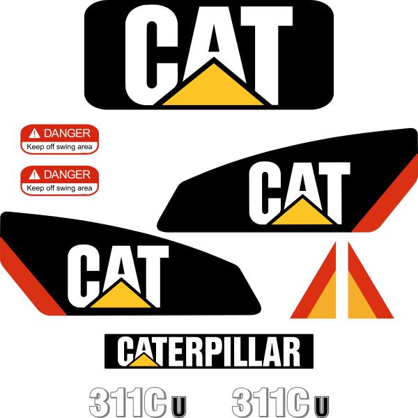 CAT 311C U Decals Stickers