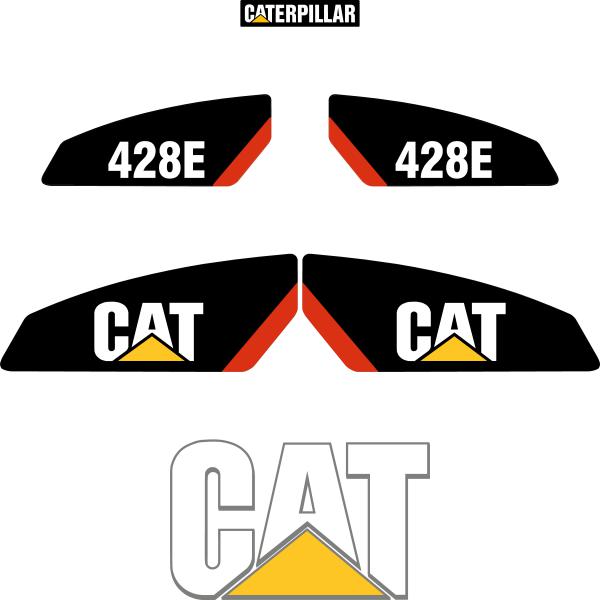 CAT 428E Decals