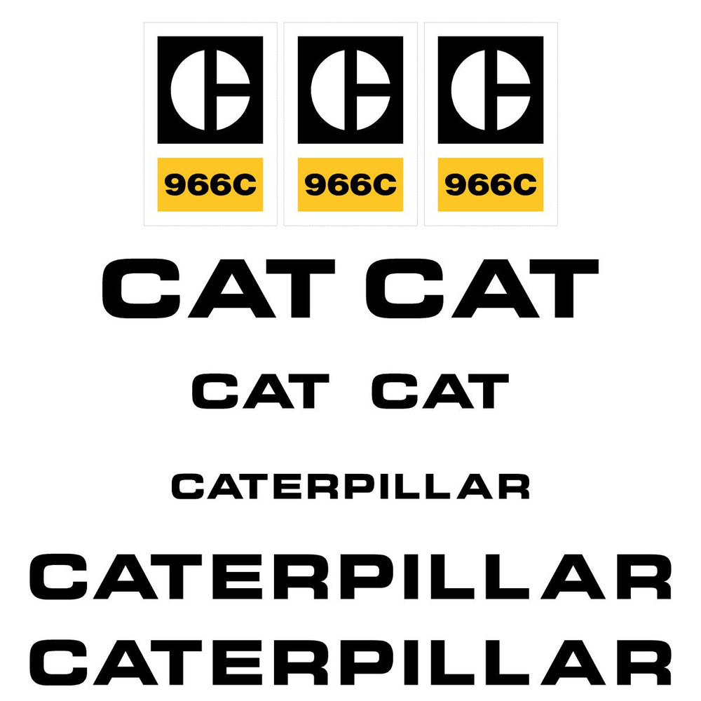 CAT 966C Decal Kit