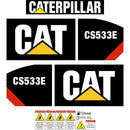 CAT CS533E Later Decals