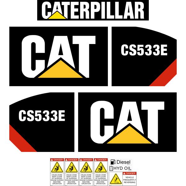 CAT CS533E Later Decals