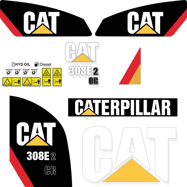 CAT 308E2 CR Decals Stickers Kit