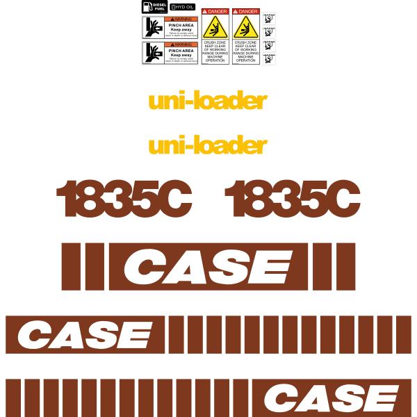 Case 1835C Decal Kit Old Style - Skid Steer