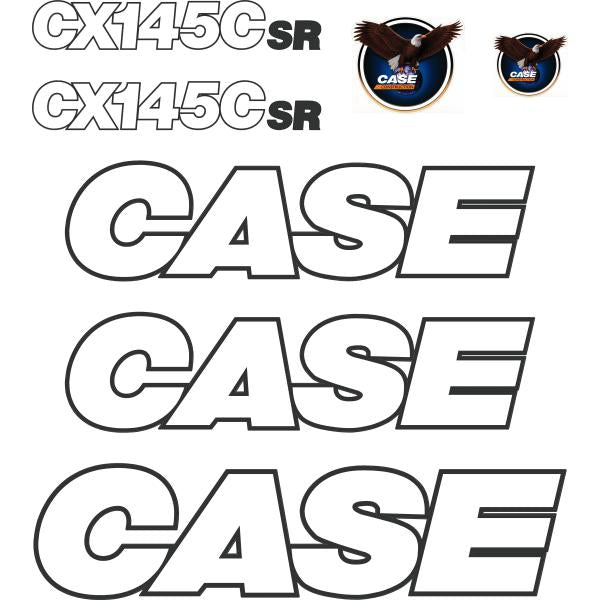 Case CX145C SR Decals Stickers Set