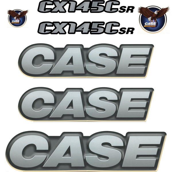 Case CX145C SR Decal Kit Metallic Style - Excavator