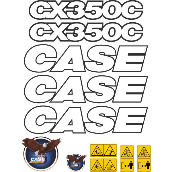 Case CX350C Decal Kit - Excavator
