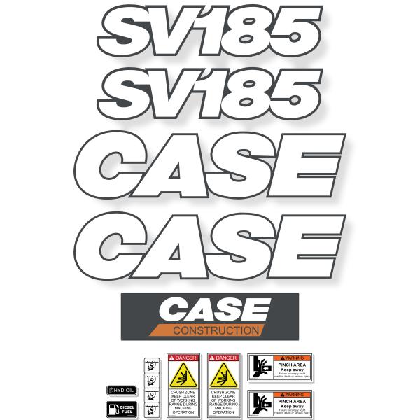 Case SV185 Decal Kit - Skid Steer
