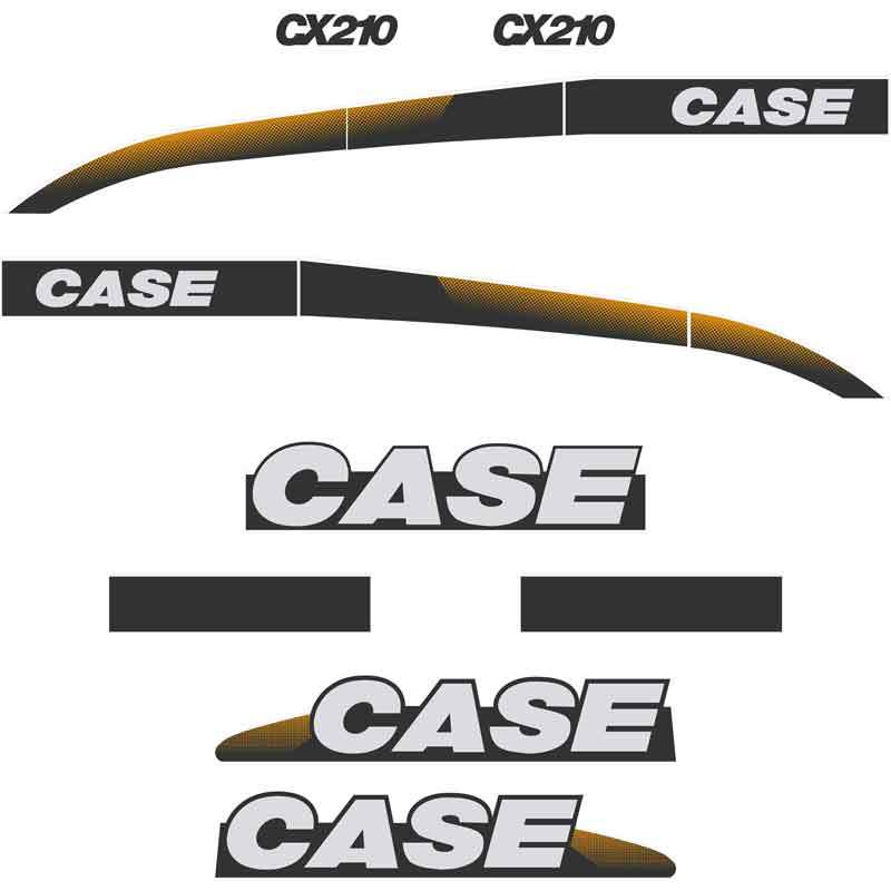 Case CX210 Decal Sticker Set