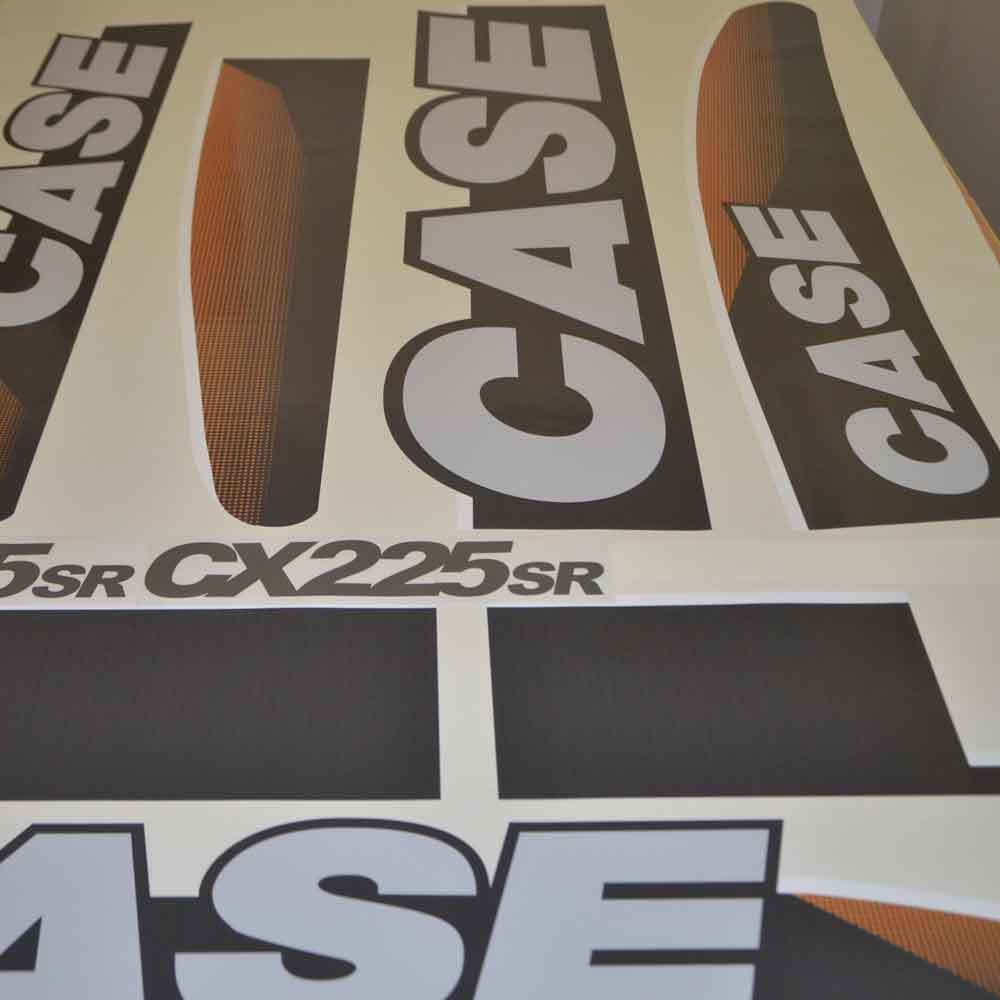 Case Machine Sticker Case CX225 SR Excavator Decal Set / Sticker Kit