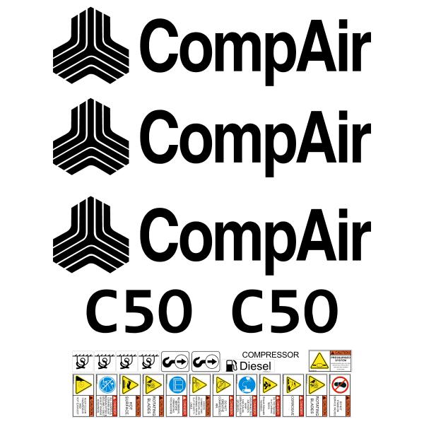 Compair C50 Decal Kit - Compressor