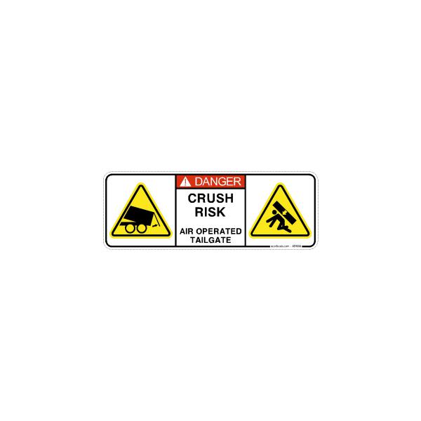 Danger Air Operated Tailgate Decal