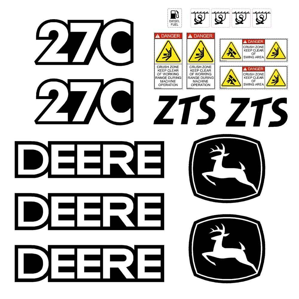 Deere 27C ZTS Decal Kit