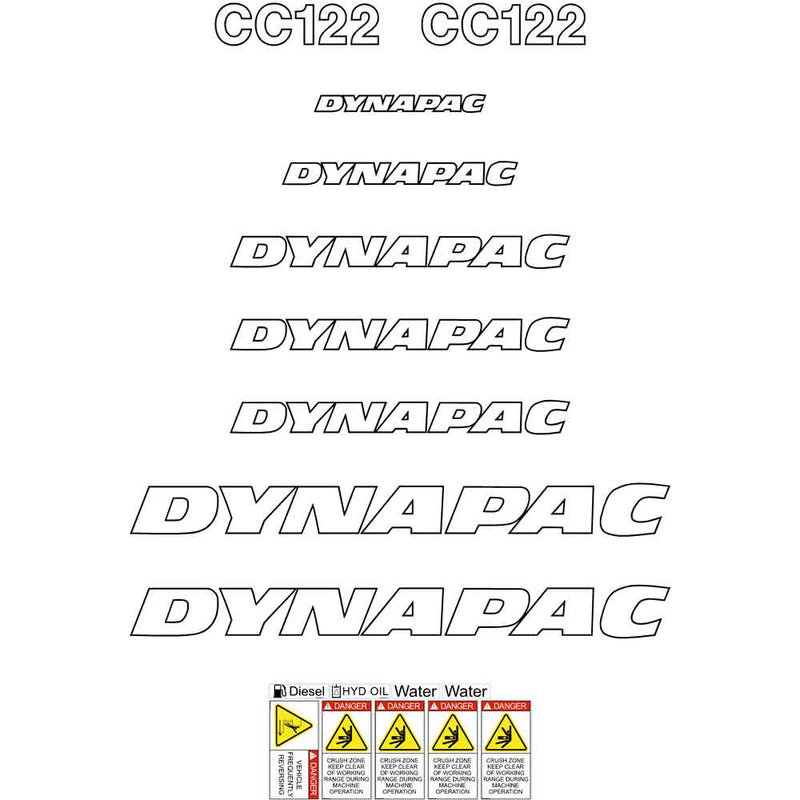 Dynapac CC102 Decals