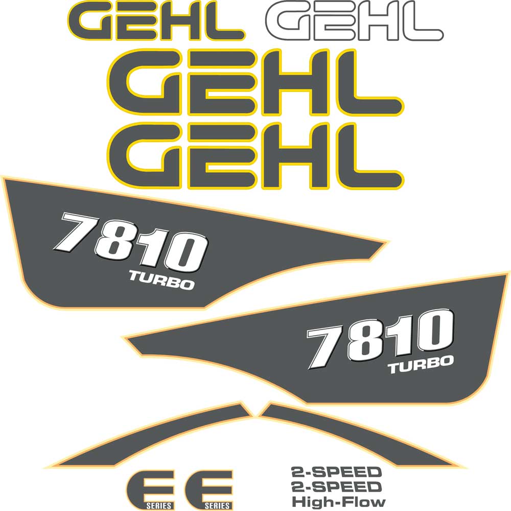 Gehl 7810 Decals Stickers Kit