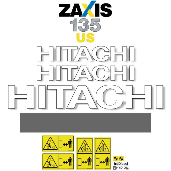 Hitachi ZX135US-3 Decal Kit