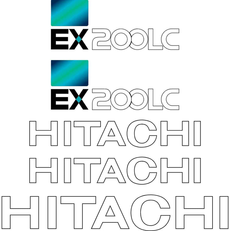 Hitachi EX200-5 LC Decals 