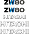 Hitachi ZW80 Decals Stickers