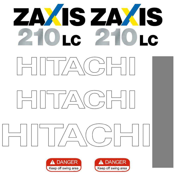 Hitachi ZX210LC-3 Decal Kit