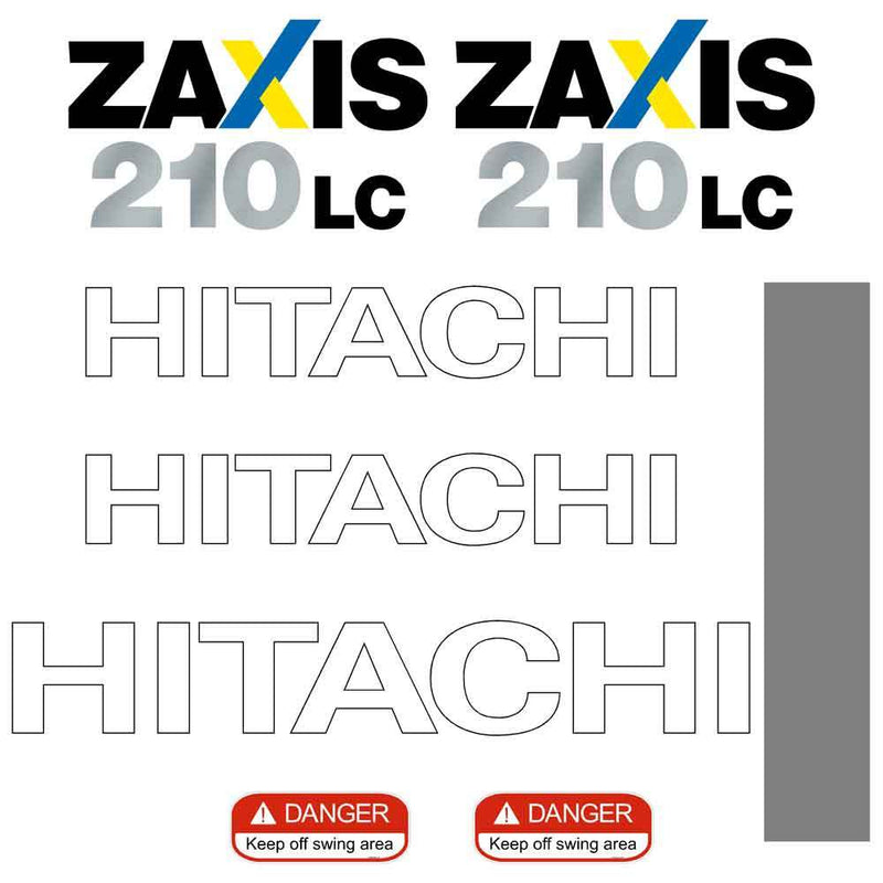 Hitachi ZX210LC-3 Decals Stickers
