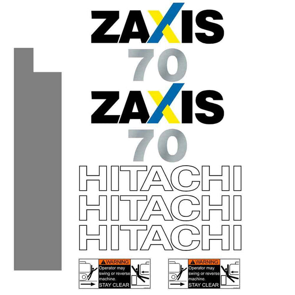 Hitachi ZX70 Decal Set / Sticker Kit