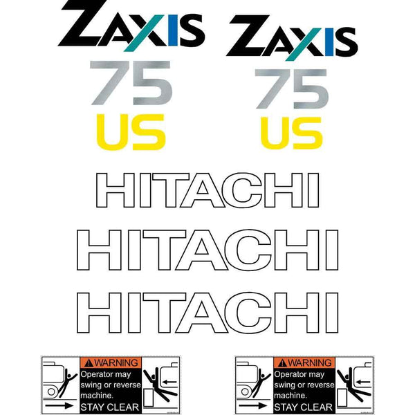 Hitachi ZX75US A Decal Kit