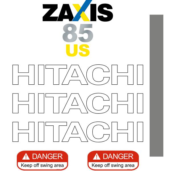 Hitachi ZX85US-3 Decals Stickers Set