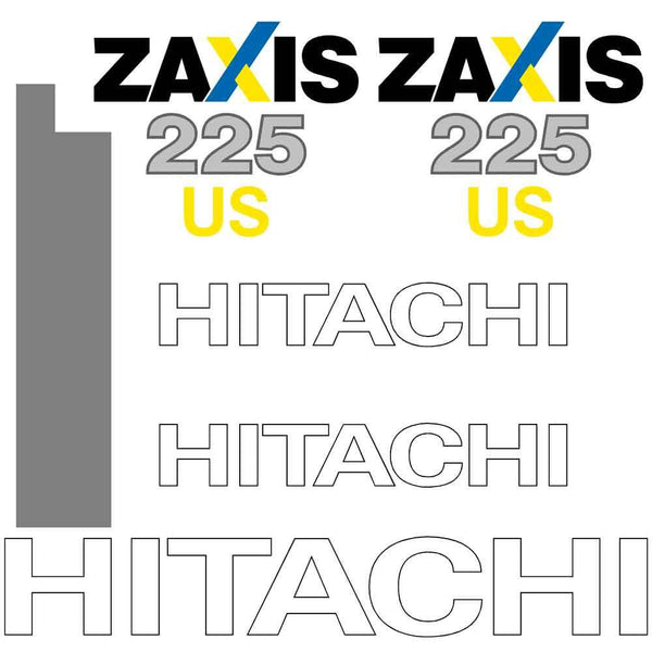 Hitachi ZX225US-3 LC Decal Sticker Set