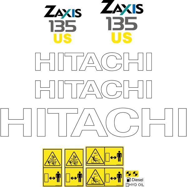 Hitachi ZX135US-1 Decals